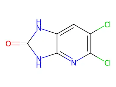 5,6-dichloro-1H,2H,3H-imidazo[4,5-b]pyridin-2-one structure
