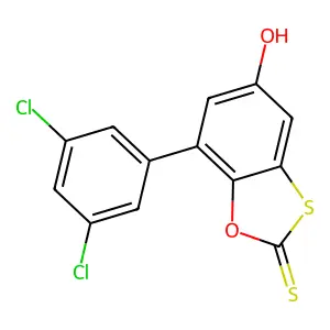 7-(3,5-Dichlorophenyl)-5-hydroxy-1,3-benzoxathiole-2-thione structure