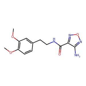 4-amino-N-[2-(3,4-dimethoxyphenyl)ethyl]-1,2,5-oxadiazole-3-carboxamide structure