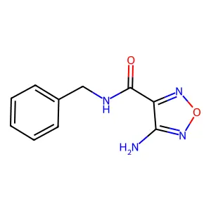 4-Amino-N-(phenylmethyl)-1,2,5-oxadiazole-3-carboxamide structure