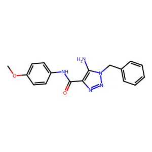 5-Amino-N-(4-methoxyphenyl)-1-(phenylmethyl)-1H-1,2,3-triazole-4-carboxamide structure
