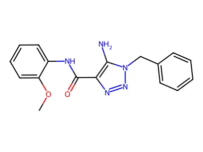5-Amino-1-benzyl-N-(2-methoxyphenyl)-1H-1,2,3-triazole-4-carboxamide structure