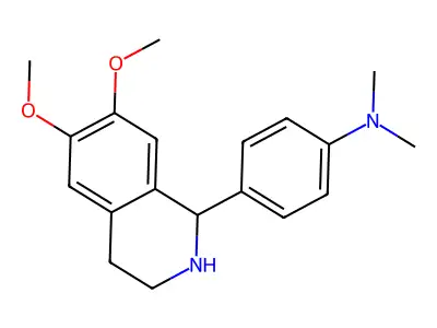 4-(6,7-dimethoxy-1,2,3,4-tetrahydroisoquinolin-1-yl)-N,N-dimethylaniline structure
