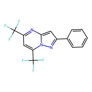 2-Phenyl-5,7-bis(trifluoromethyl)pyrazolo[1,5-a]pyrimidine structure