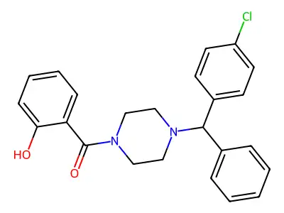 [4-[(4-Chlorophenyl)-phenylmethyl]piperazin-1-yl]-(2-hydroxyphenyl)methanone structure