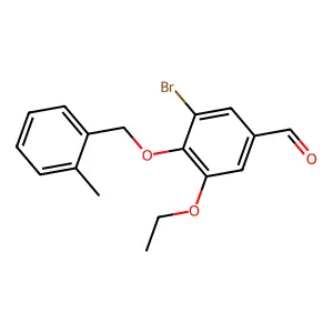 3-Bromo-5-ethoxy-4-[(2-methylphenyl)methoxy]benzaldehyde structure