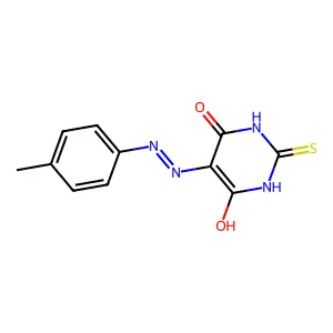 5-[2-(4-methylphenyl)hydrazono]-2-thioxodihydro-4,6(1H,5H)-pyrimidinedione structure