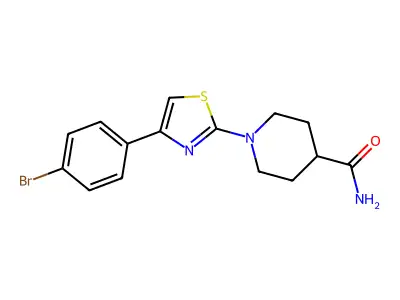 1-[4-(4-Bromophenyl)-2-thiazolyl]-4-piperidinecarboxamide structure