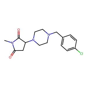 3-[4-(4-Chlorobenzyl)piperazin-1-yl]-1-methylpyrrolidine-2,5-dione structure