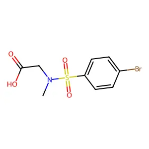 2-(N-methyl4-bromobenzenesulfonamido)acetic acid structure