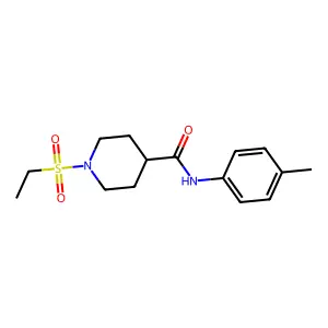 1-(ethylsulfonyl)-N-(4-methylphenyl)piperidine-4-carboxamide structure