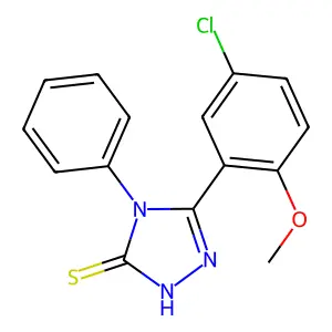 5-(5-Chloro-2-methoxyphenyl)-2,4-dihydro-4-phenyl-3H-1,2,4-triazole-3-thione structure
