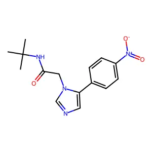N-(1,1-Dimethylethyl)-5-(4-nitrophenyl)-1H-imidazole-1-acetamide structure