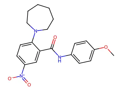2-(azepan-1-yl)-N-(4-methoxyphenyl)-5-nitrobenzamide structure