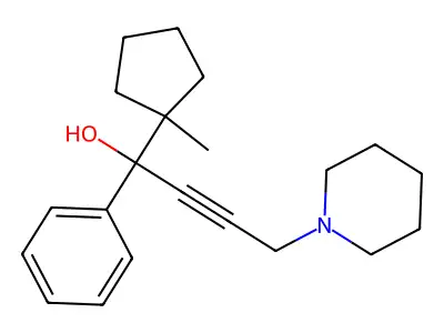 1-(1-Methylcyclopentyl)-1-phenyl-4-(1-piperidinyl)-2-butyn-1-ol structure