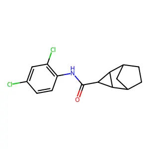 N-(2,4-dichlorophenyl)tricyclo[3.2.1.0~2,4~]octane-3-carboxamide structure