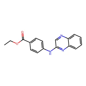4-(2-Quinoxalinylamino)benzoic acid ethyl ester structure