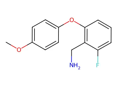 2-Fluoro-6-(4-methoxyphenoxy)benzylamine structure