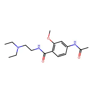 4-(acetylamino)-N-[2-(diethylamino)ethyl]-2-methoxybenzamide structure