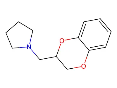 Pyrrolidine, 1-(1,4-benzodioxan-2-ylmethyl)- structure