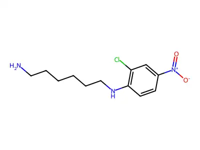 N-(2-chloro-4-nitrophenyl)hexane-1,6-diamine hydrochloride structure