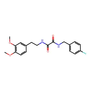 Oxamide, N-(4-fluorobenzyl)-N'-[2-(3,4-dimethoxyphenyl)ethyl]- structure