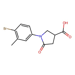 1-(4-Bromo-3-methylphenyl)-5-oxopyrrolidine-3-carboxylic acid structure
