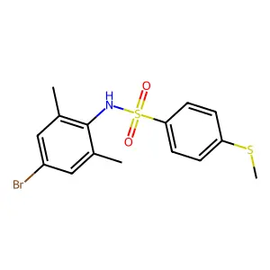 N-(4-bromo-2,6-dimethylphenyl)-4-(methylsulfanyl)benzenesulfonamide structure