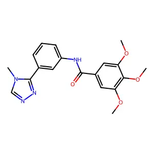 3,4,5-trimethoxy-N-[3-(4-methyl-1,2,4-triazol-3-yl)phenyl]benzamide structure