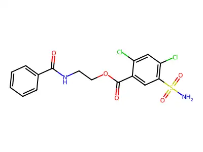 2-(Benzoylamino)ethyl 5-(aminosulfonyl)-2,4-dichlorobenzoate structure