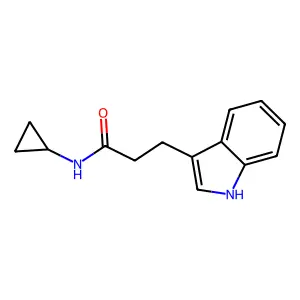 N-Cyclopropyl-3-(1H-indol-3-yl)propanamide structure