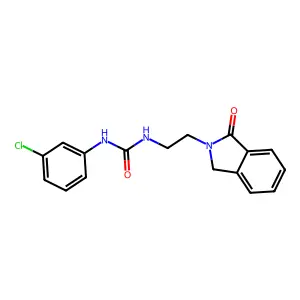 1-(3-chlorophenyl)-3-[2-(3-oxo-1H-isoindol-2-yl)ethyl]urea structure