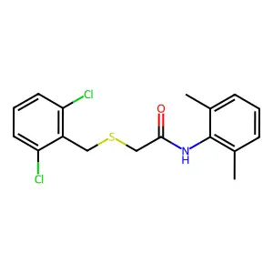 2-[(2,6-dichlorophenyl)methylsulfanyl]-N-(2,6-dimethylphenyl)acetamide structure