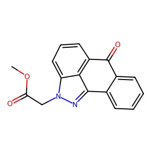 (6-Oxo-6H-dibenzo[cd,g]indazol-2-yl)-acetic acid methyl ester structure