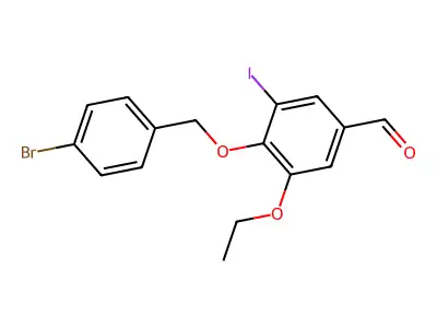4-[(4-Bromobenzyl)oxy]-3-ethoxy-5-iodobenzaldehyde structure