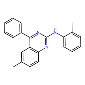 6-methyl-N-(2-methylphenyl)-4-phenylquinazolin-2-amine structure