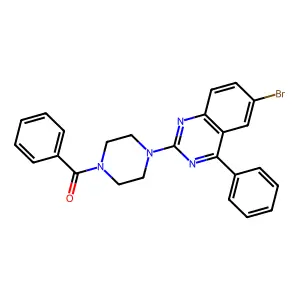 (4-(6-Bromo-4-phenylquinazolin-2-yl)piperazin-1-yl)(phenyl)methanone structure