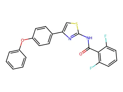 2,6-difluoro-N-[4-(4-phenoxyphenyl)-1,3-thiazol-2-yl]benzamide structure