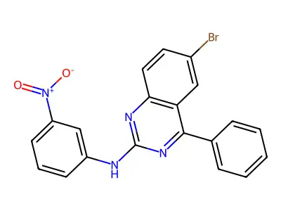 6-bromo-N-(3-nitrophenyl)-4-phenylquinazolin-2-amine structure