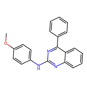N-(4-甲氧基苯基)-4-苯基喹唑啉-2-胺 structure