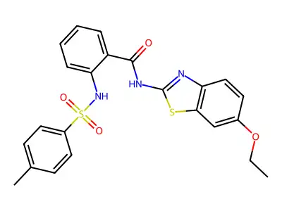 N-(6-ethoxy-1,3-benzothiazol-2-yl)-2-[(4-methylphenyl)sulfonylamino]benzamide structure
