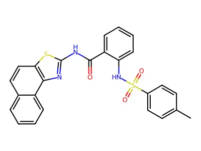 N-benzo[e][1,3]benzothiazol-2-yl-2-[(4-methylphenyl)sulfonylamino]benzamide structure