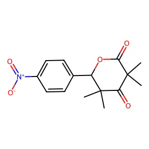 2H-Pyran-2,4(3H)-dione, dihydro-3,3,5,5-tetramethyl-6-(4-nitrophenyl)- structure