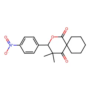 4,4-Dimethyl-3-(4-nitrophenyl)-2-oxaspiro[5.5]undecane-1,5-dione structure
