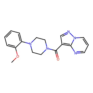 3-{[4-(2-Methoxyphenyl)-1-piperazinyl]carbonyl}pyrazolo[1,5-a]pyrimidine structure