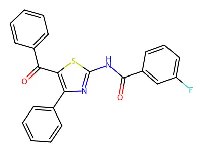 N-(5-benzoyl-4-phenyl-1,3-thiazol-2-yl)-3-fluorobenzamide structure
