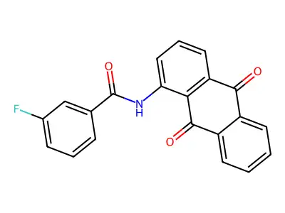 N-(9,10-dioxo-9,10-dihydroanthracen-1-yl)-3-fluorobenzamide structure