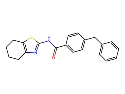 4-benzyl-N-(4,5,6,7-tetrahydro-1,3-benzothiazol-2-yl)benzamide structure