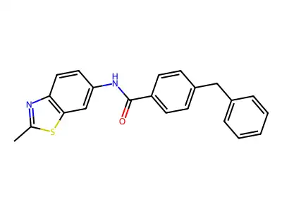 4-benzyl-N-(2-methyl-1,3-benzothiazol-6-yl)benzamide structure