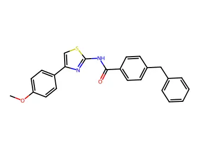 4-benzyl-N-[4-(4-methoxyphenyl)-1,3-thiazol-2-yl]benzamide structure